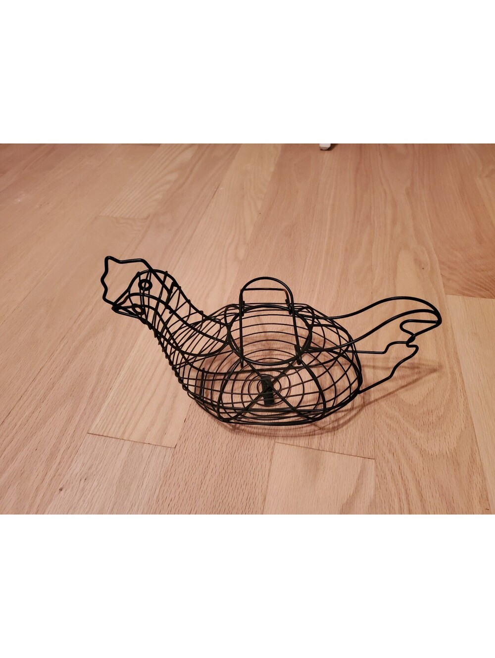 Black Wire Chicken Shaped Egg Basket